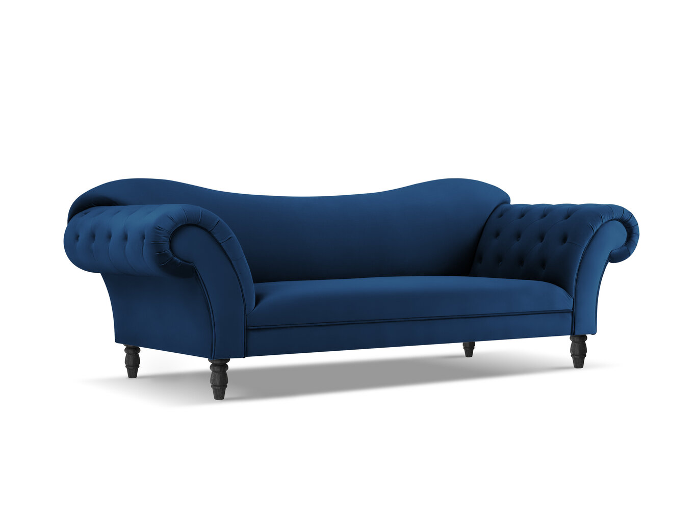 Sofa Windsor & Co Juno, 236x96x86 cm, sinine/must цена и информация | Diivanid ja diivanvoodid | kaup24.ee