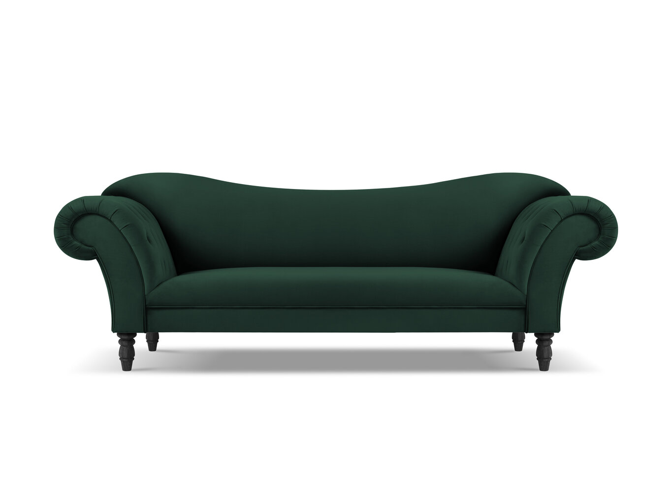 Sofa Windsor & Co Juno, 236x96x86 cm, roheline/must цена и информация | Diivanid ja diivanvoodid | kaup24.ee