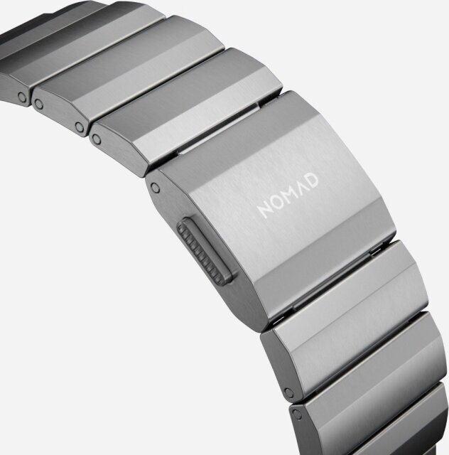 Kellarihm Nomad Titanium Band Apple Watch 42/44/45mm, hõbedane hind ja info | Nutikellade ja nutivõrude tarvikud | kaup24.ee
