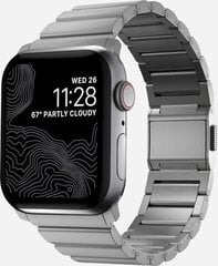 Kellarihm Nomad Titanium Band Apple Watch 42/44/45mm, hõbedane цена и информация | Аксессуары для смарт-часов и браслетов | kaup24.ee