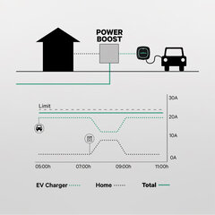 Аттенюатор мощности Power Boost Wallbox 65A/EM340 цена и информация | Выключатели, розетки | kaup24.ee