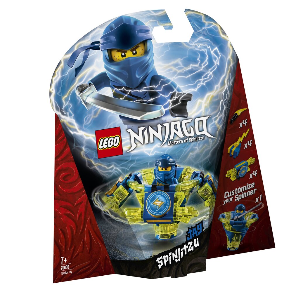 70660 LEGO® NINJAGO Spinjitzu Jay цена и информация | Klotsid ja konstruktorid | kaup24.ee