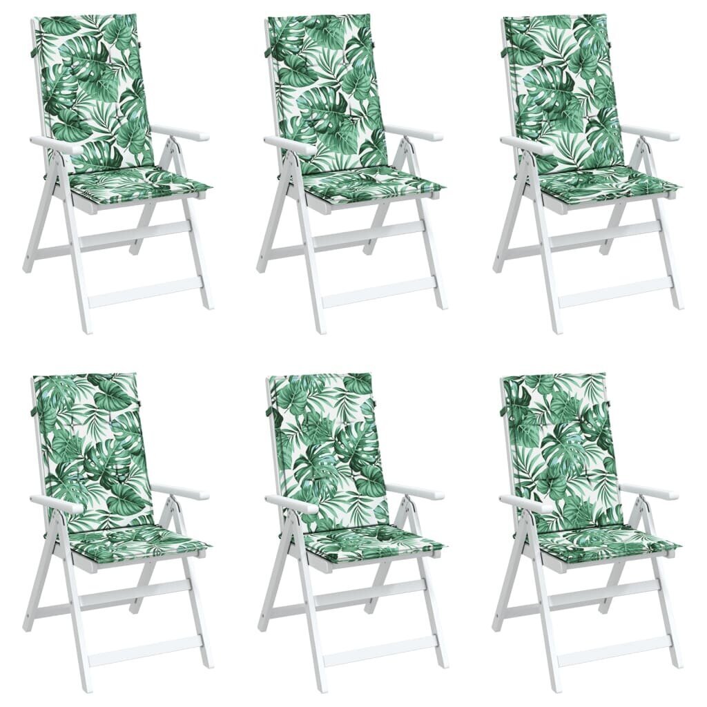 6-osaline toolipatjade komplekt vidaXL, roheline hind ja info | Toolipadjad ja -katted | kaup24.ee