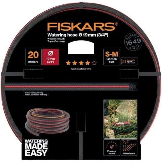 Aiavoolik Fiskars Q4, 19mm (3/4'') 20 m hind ja info | Kastekannud, voolikud, niisutus | kaup24.ee