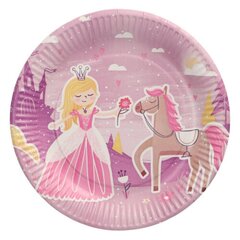 Бумажные тарелки Fairytale princess, d23 см, 10 шт. цена и информация | Праздничная одноразовая посуда | kaup24.ee