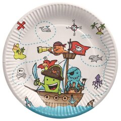 Papptaldrikud Pirate crew, d23 cm, 10 tk hind ja info | Ühekordsed nõud | kaup24.ee