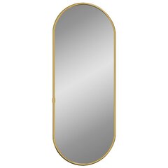 vidaXL seinapeegel, kuldne, 60 x 25 cm, ovaalne цена и информация | Подвесные зеркала | kaup24.ee