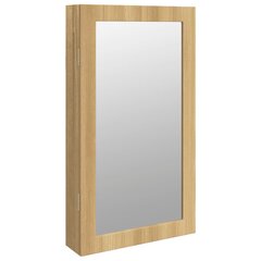 vidaXL seinale kinnitatav ehetekapp peegli ja LED-tuledega цена и информация | Зеркала | kaup24.ee