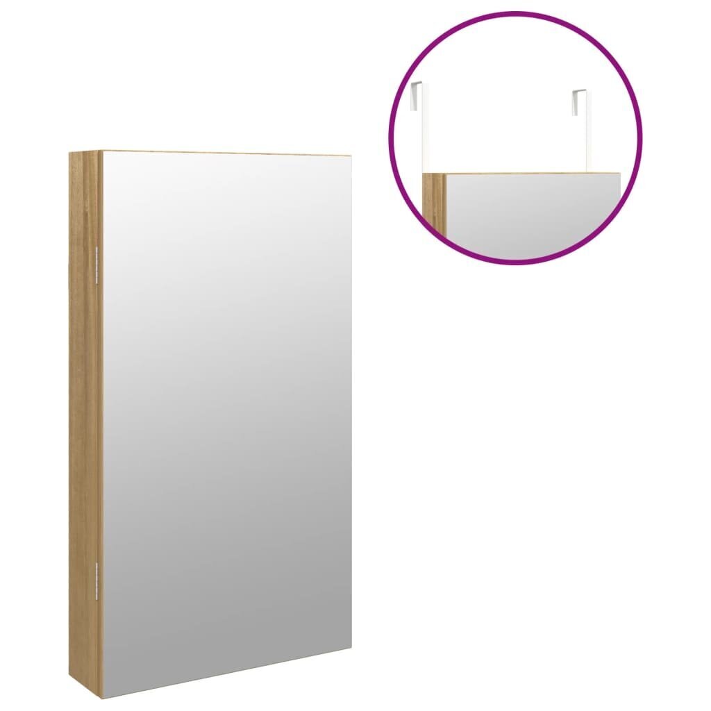 vidaXL seinale kinnitatav ehetekapp peegli ja LED-tuledega hind ja info | Peeglid | kaup24.ee