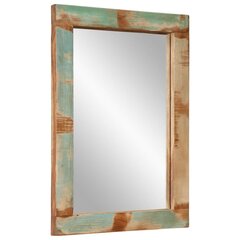 vidaXL peegel, 70x50 cm, taastatud puit ja klaas hind ja info | Peeglid | kaup24.ee