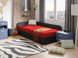 Кровать Draban 90x200 см, темно-серый/красный цвет цена и информация | Кровати | kaup24.ee