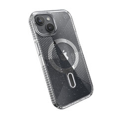 Чехол Speck Presidio Lux Grip ClickLock & Magsafe для iPhone 15, iPhone 14, iPhone 13, прозрачный, с платиновыми блесками, хромированная отделка цена и информация | Чехлы для телефонов | kaup24.ee