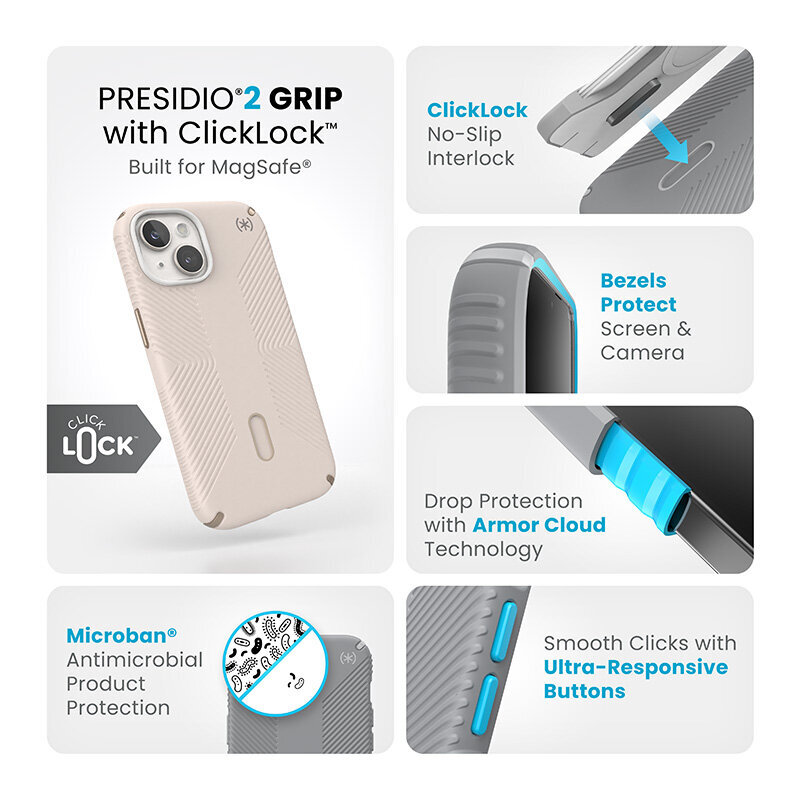 Speck Presidio2 Grip ClickLock 150439-3214 цена и информация | Telefoni kaaned, ümbrised | kaup24.ee
