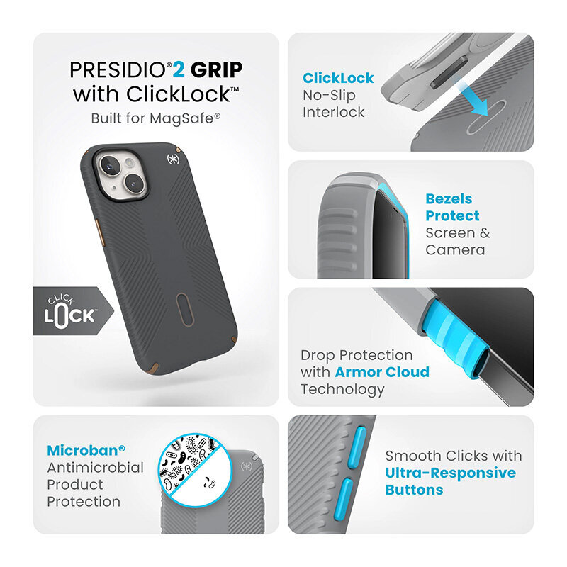 Speck Presidio2 Grip ClickLock 150439-3212 hind ja info | Telefoni kaaned, ümbrised | kaup24.ee