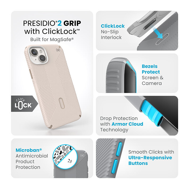 Speck Presidio2 Grip ClickLock 150455-3214 цена и информация | Telefoni kaaned, ümbrised | kaup24.ee