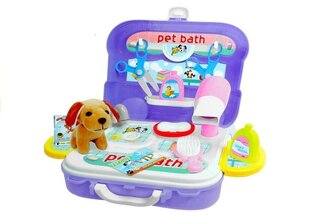 Koerahooldussalong koos tarvikutega kohvris 20 tk. hind ja info | Tüdrukute mänguasjad | kaup24.ee