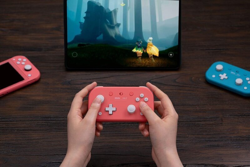 Mängupult 8bitdo RET00299 Lite 2 Bluetooth Gamepad for Switch, Switch Lite and Android, roosa цена и информация | Mängupuldid | kaup24.ee