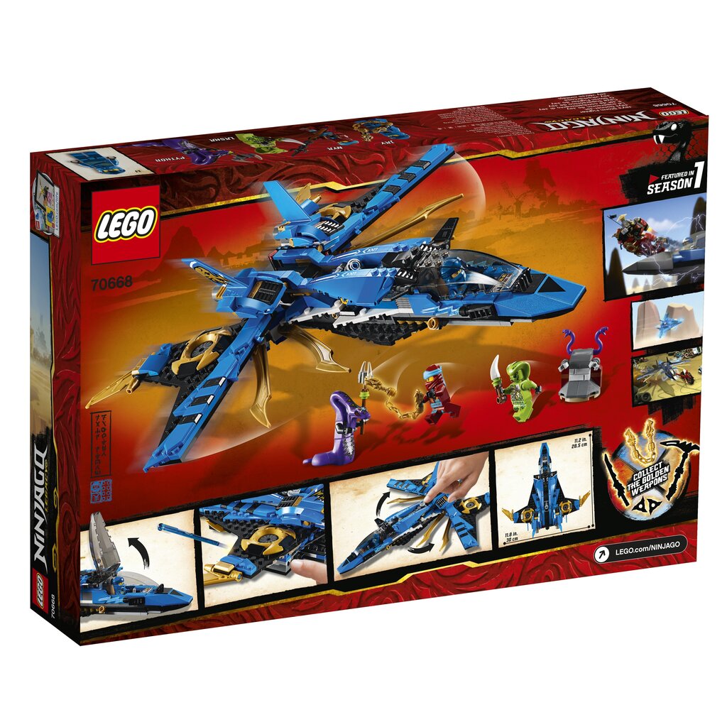 70668 LEGO® NINJAGO Jay tormilennuk цена и информация | Klotsid ja konstruktorid | kaup24.ee