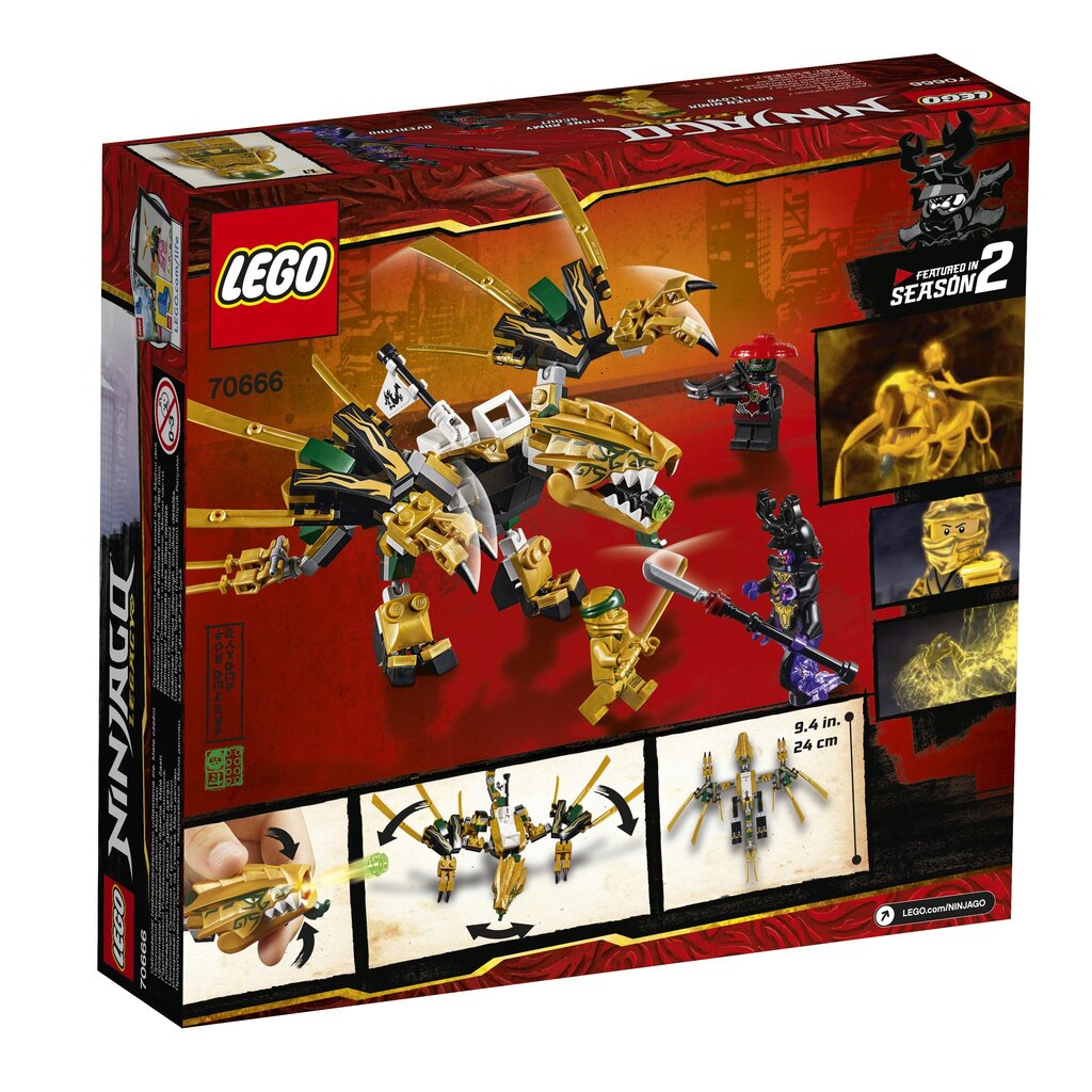 70666 LEGO® NINJAGO Kuldne draakon цена и информация | Klotsid ja konstruktorid | kaup24.ee