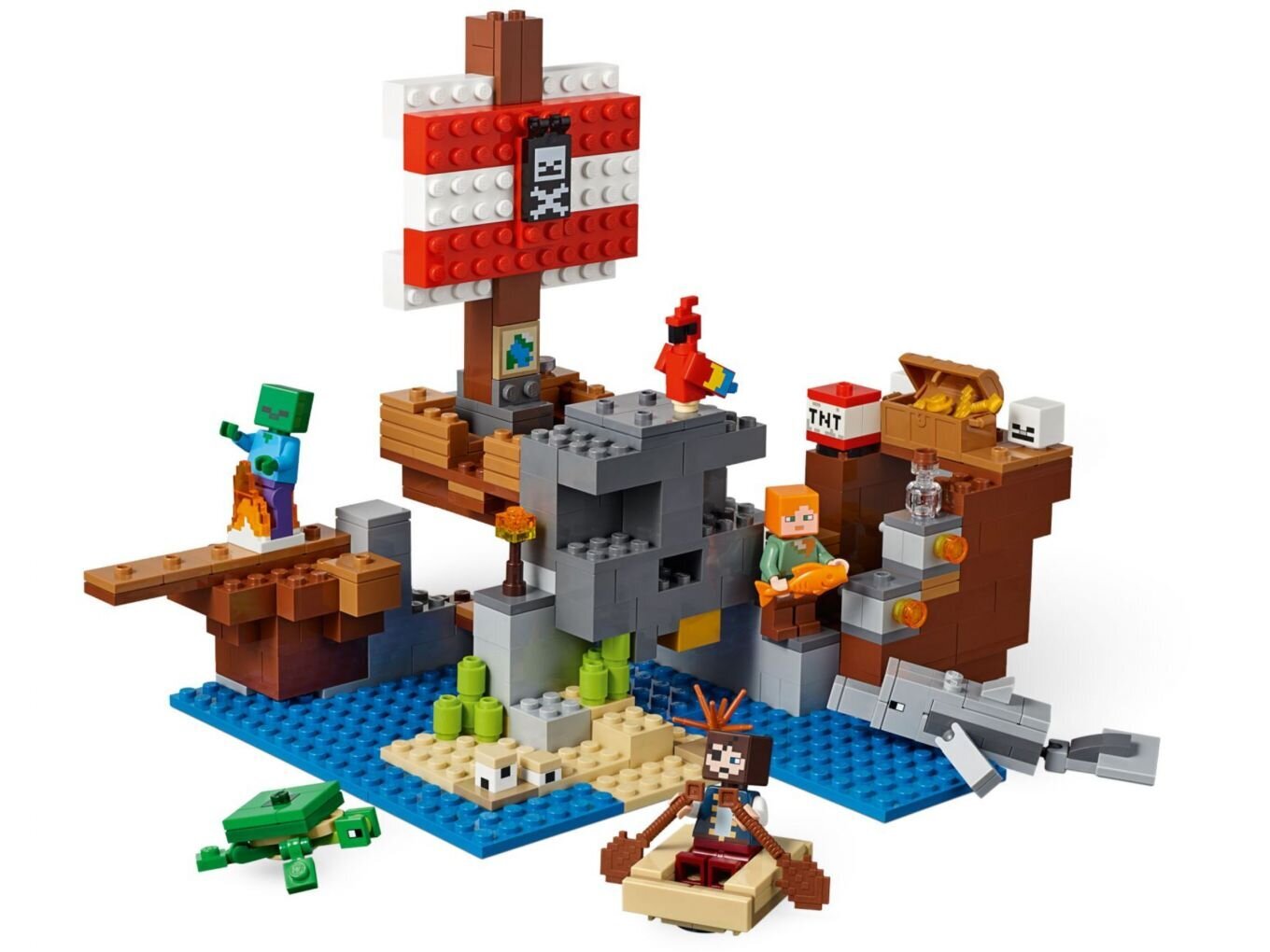 21152 LEGO® Minecraft Piraadilaeva seiklus hind ja info | Klotsid ja konstruktorid | kaup24.ee