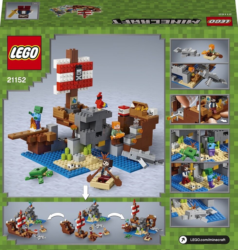 21152 LEGO® Minecraft Piraadilaeva seiklus hind ja info | Klotsid ja konstruktorid | kaup24.ee