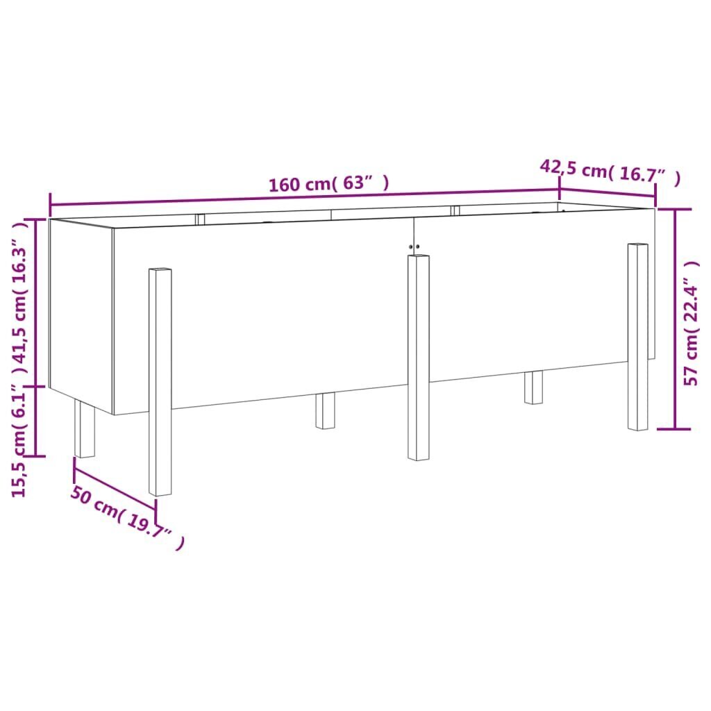 Taimekast, 160x50x57 cm hind ja info | Lillekastid | kaup24.ee