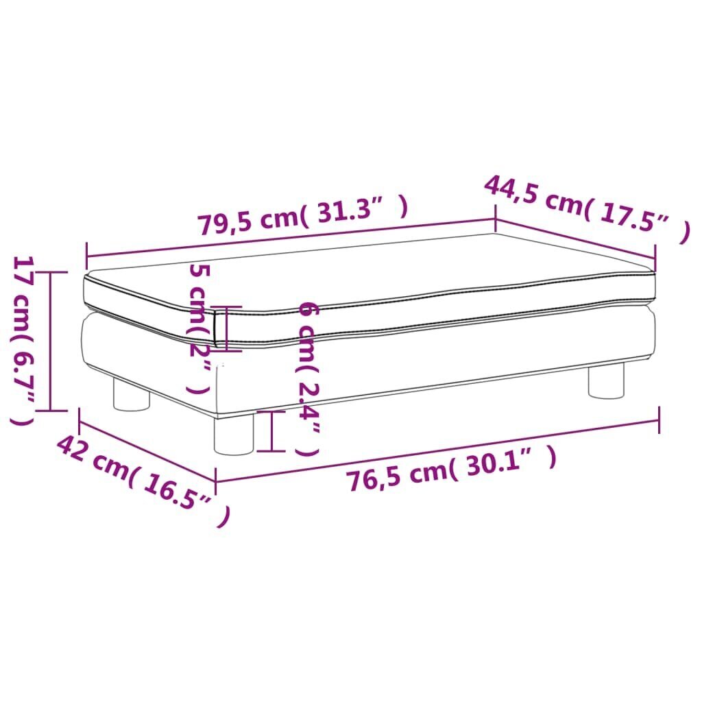 Lastediivan vidaXL, hall hind ja info | Lastetoa kott-toolid, tugitoolid ja tumbad | kaup24.ee