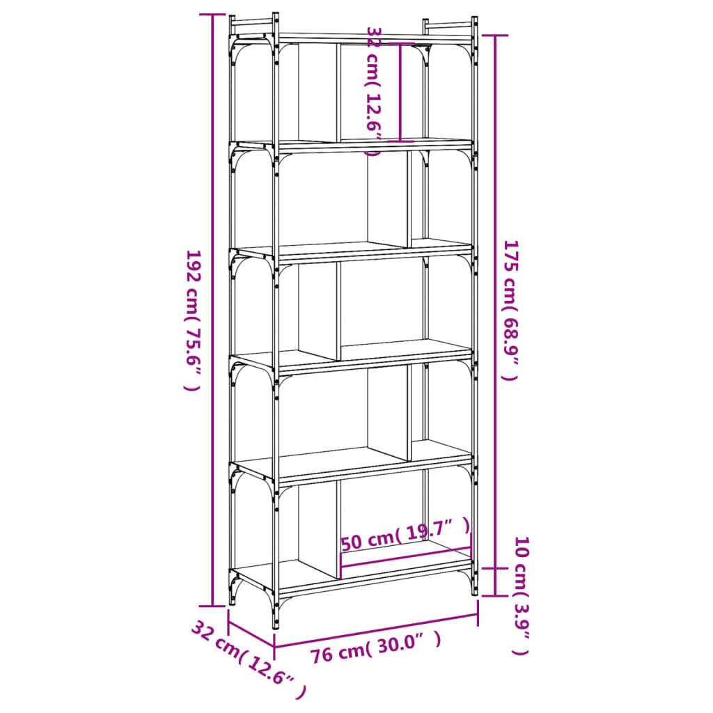 Riiul vidaXL, hall hind ja info | Riiulid | kaup24.ee