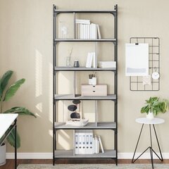 vidaXL книжный шкаф, серый дуб, 105x24x102 см цена и информация | Полки | kaup24.ee