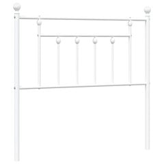 Metallist voodiVoodipeats vidaXL, 90 cm, valge цена и информация | Кровати | kaup24.ee