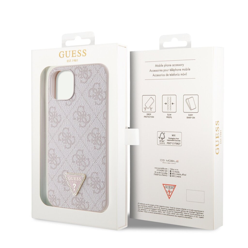 CG Mobile Guess PU 4G Strass Triangle Case GUHCP15SP4TDPP hind ja info | Telefoni kaaned, ümbrised | kaup24.ee