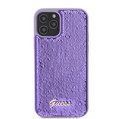 Guess Sequin Script Logo Case for iPhone 12|12 Pro Purple цена и информация | Чехлы для телефонов | kaup24.ee
