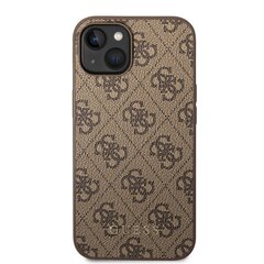 Guess GUHCP15MG4GFBR iPhone 15 Plus 6.7" brązowy|brown hard case 4G Metal Gold Logo цена и информация | Чехлы для телефонов | kaup24.ee