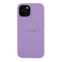 Guess GUHMP15SPSAHMCU iPhone 15 6.1" fioletowy|purple hardcase Saffiano MagSafe цена и информация | Чехлы для телефонов | kaup24.ee