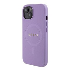 Guess GUHMP15SPSAHMCU iPhone 15 6.1" fioletowy|purple hardcase Saffiano MagSafe цена и информация | Чехлы для телефонов | kaup24.ee