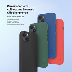 Nillkin Super Frosted PRO Back Cover for Apple iPhone 15 Plus Deep Green  (Without Logo Cutout) цена и информация | Чехлы для телефонов | kaup24.ee