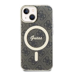 Guess IML 4G MagSafe Case for iPhone 15 Brown цена и информация | Чехлы для телефонов | kaup24.ee