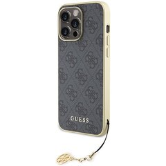 Guess GUHCP15XGF4GGR iPhone 15 Pro Max 6.7" szary|grey hardcase 4G Charms Collection цена и информация | Чехлы для телефонов | kaup24.ee