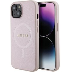 Guess GUHMP15MPSAHMCP iPhone 15 Plus 6.7" różowy|pink hardcase Saffiano MagSafe цена и информация | Чехлы для телефонов | kaup24.ee