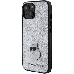 Karl Lagerfeld KLHCP15SGCNPSG iPhone 15 6.1" srebrny|silver hardcase Fixed Glitter Choupette Logo Metal Pin цена и информация | Чехлы для телефонов | kaup24.ee