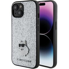 Karl Lagerfeld KLHCP15SGCNPSG iPhone 15 6.1" srebrny|silver hardcase Fixed Glitter Choupette Logo Metal Pin цена и информация | Чехлы для телефонов | kaup24.ee