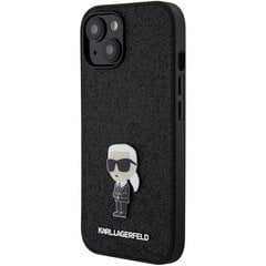 Karl Lagerfeld KLHCP15SGKNPSK iPhone 15 6.1" czarny|black hardcase Fixed Glitter Ikonik Logo Metal Pin цена и информация | Чехлы для телефонов | kaup24.ee