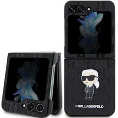 Karl Lagerfeld KLHCZF5SAPKINPK Sam Z Flip5 F731 hardcase czarny|black Saffiano Monogram Ikonik Pin цена и информация | Чехлы для телефонов | kaup24.ee