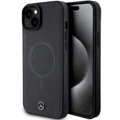 Mercedes MEHMP15M23RCMK iPhone 15 Plus 6.7" czarny|black hardcase Smooth Leather MagSafe цена и информация | Чехлы для телефонов | kaup24.ee