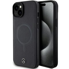 Mercedes MEHMP15S23RCMK iPhone 15 6.1" czarny|black hardcase Smooth Leather MagSafe цена и информация | Чехлы для телефонов | kaup24.ee
