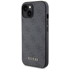 Guess GUHCP15MG4GFGR iPhone 15 Plus 6.7" szary|grey hard case 4G Metal Gold Logo цена и информация | Чехлы для телефонов | kaup24.ee