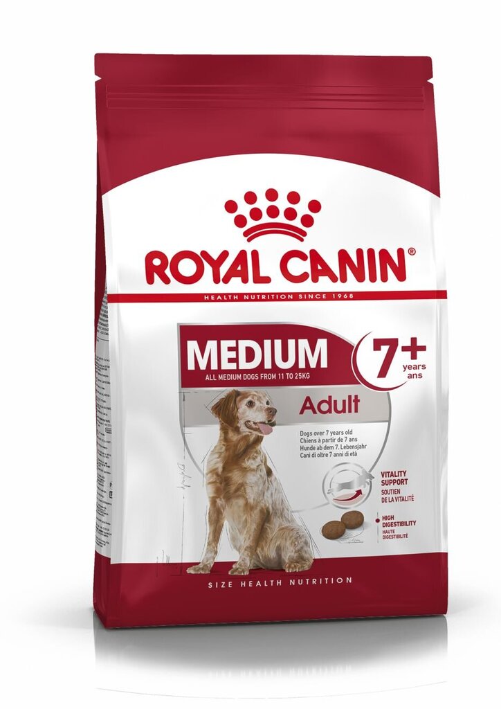 Royal Canin vanematele koertele Medium Adult 7+, 15 kg цена и информация | Kuivtoit koertele | kaup24.ee