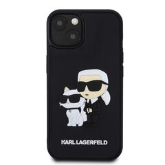 Karl Lagerfeld 3D Rubber Karl and Choupette Case for iPhone 15 Plus Black цена и информация | Чехлы для телефонов | kaup24.ee