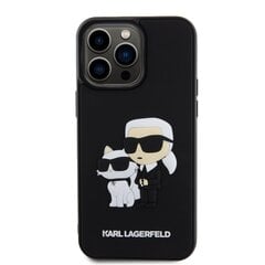 Karl Lagerfeld 3D Rubber Karl and Choupette Case for iPhone 15 Pro Max Black цена и информация | Чехлы для телефонов | kaup24.ee