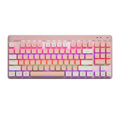 Игровая клавиатура Deluxe KM18DB RGB (бело-розовая) цена и информация | Клавиатуры | kaup24.ee